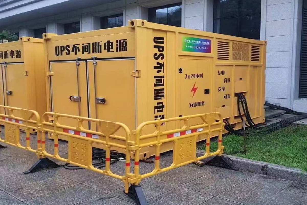 建昌发电机租赁施工现场