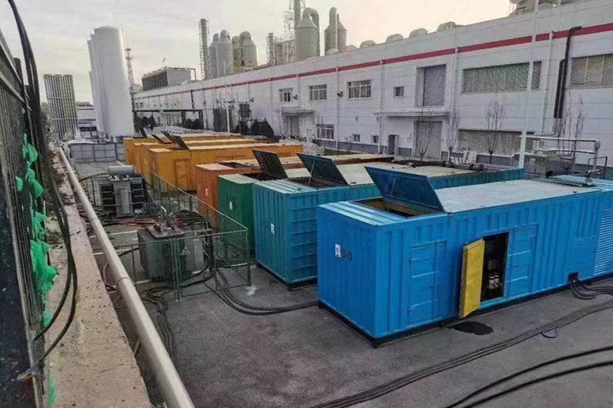 建昌发电机租赁施工现场